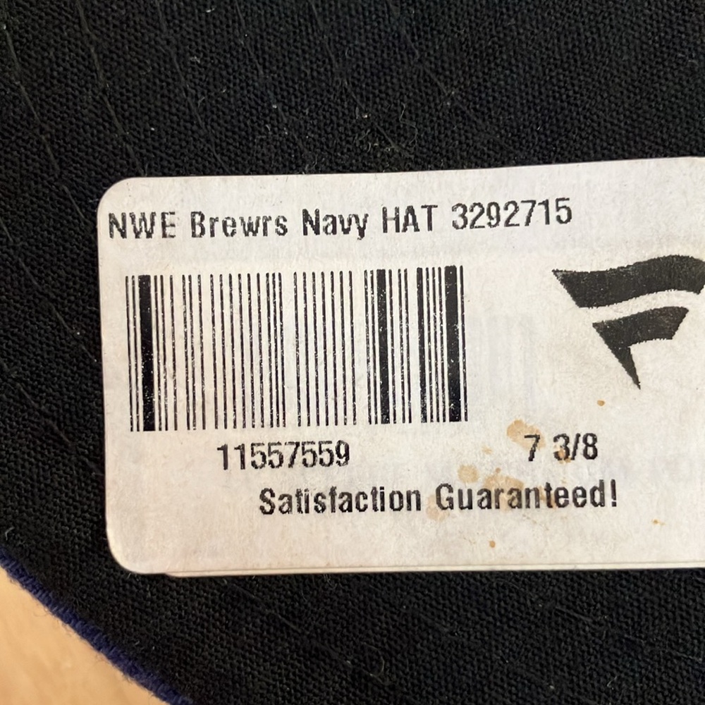 Milwaukee Brewers Fitted Hat 2018 World Series size 7 3/8 collectors item NWT - Picture 6 of 9